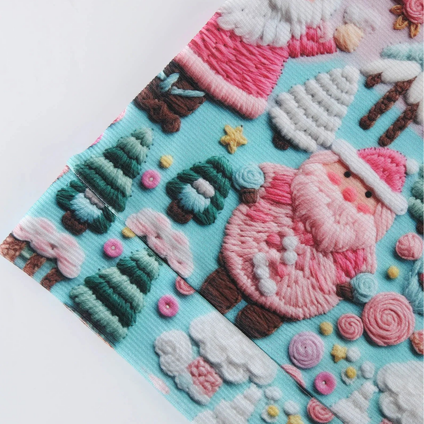 Christmas 3D PInk Santas Print Sweatshirt