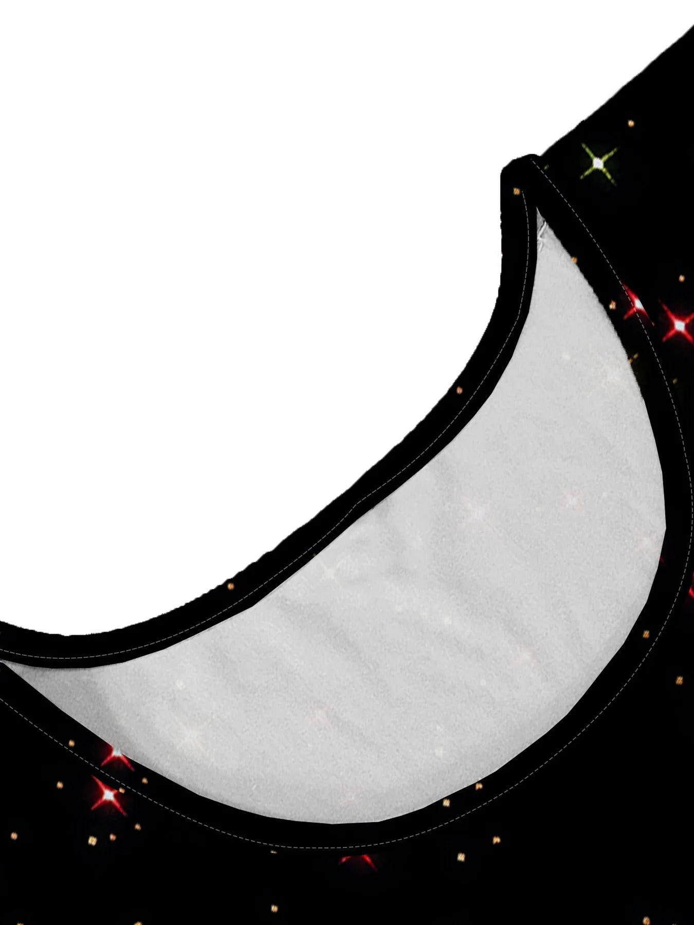 Women's A Line Polyester Christmas Tree Print Short Sleeve