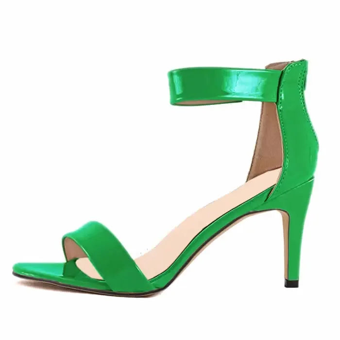 9cm Open Toe Ankle Strap High Heel Sandals Buckle