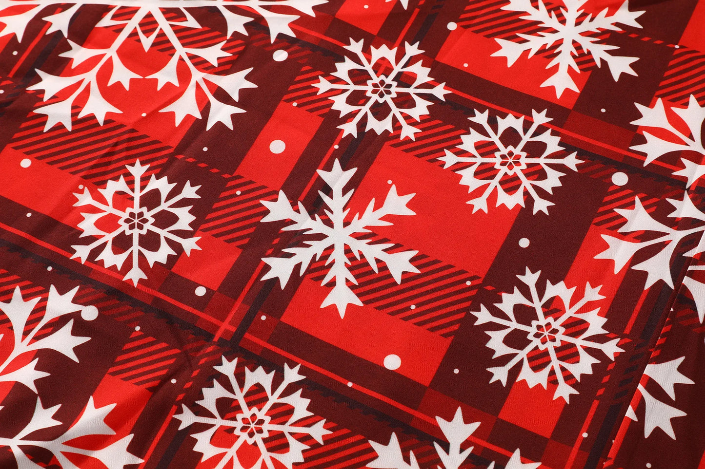 Women's Slim Fit Christmas Print Long Sleeve Dress Polyester