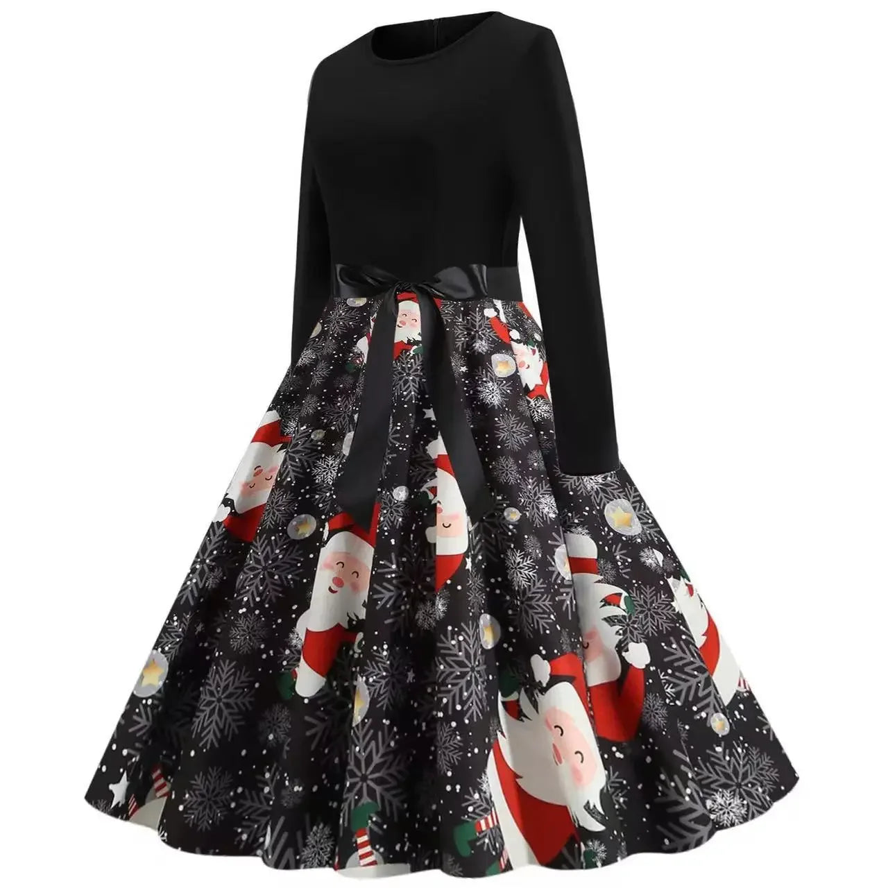 Women's Christmas Plaid A-Line Knee-Length Dress Regular Polyester