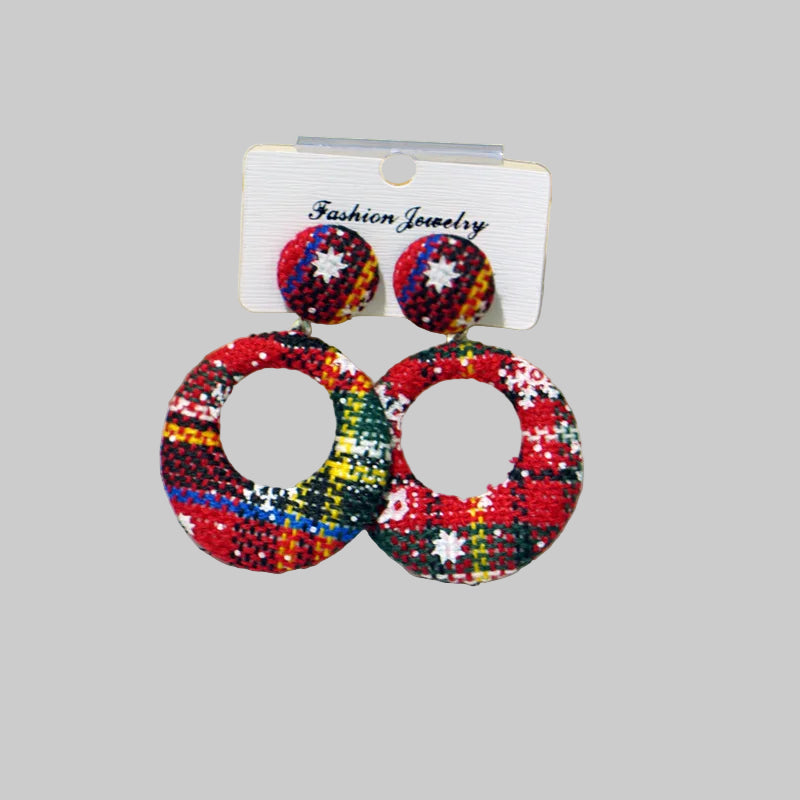 2 Pack Hypoallergenic Christmas Elk Earrings Cartoon Tree