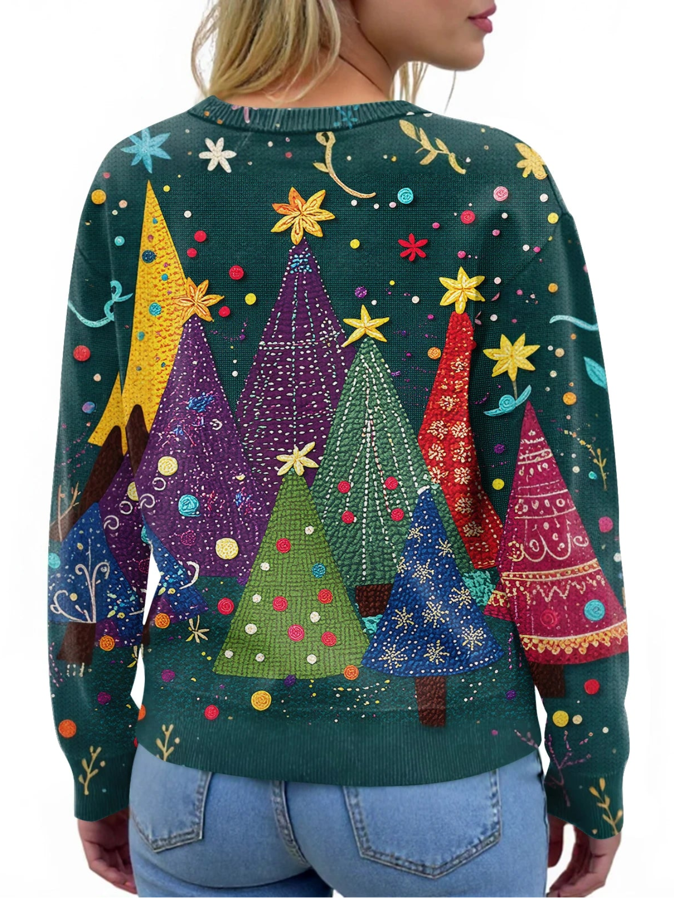 Festive Christmas Printed Cardigan