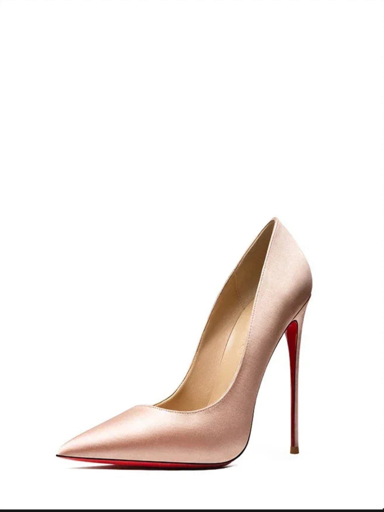Elegant Champagne Pointed Toe High Heels