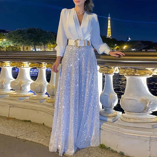 Women's Elegant Sequin Spring Formal Dress