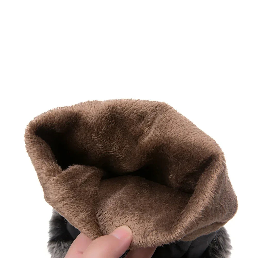 PU Leather Platform Over Knee Boots For Women Warm Winter