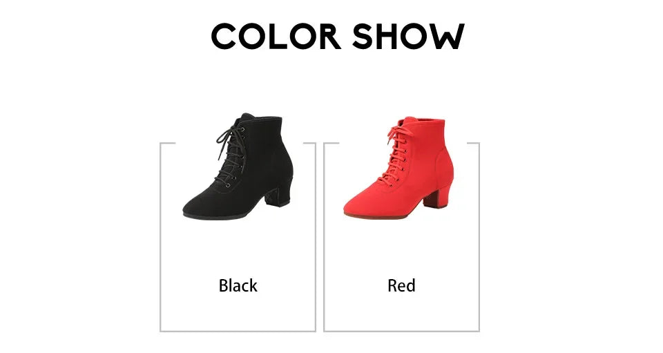 SWDZM Women Shoes Ballroom Dance Shoes Soft Sole Waltz Women Tango Jazz Latin Dance Shoes Middle Heel Ladies Dance Sneakers