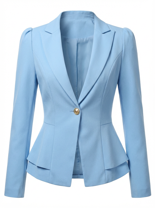 Sky Blue Long Sleeve Blazer