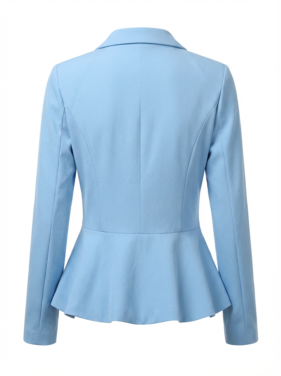 Sky Blue Long Sleeve Blazer